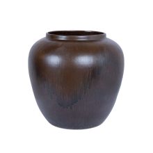 Ceramic vase TITAN STONE H40cm, brown