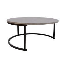 Coffee table BRITU D80xH35cm, grey