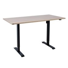Desk ERGO with 1 motor 160x80xH71-121cm, hickory/black