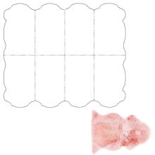 Ковёр из шкуры овцы MERINO 170x180см, розовый