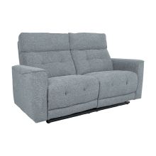 Recliner sofa BOSCO 2-seater with electric mechanism, bluish grey
