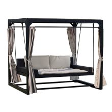 Swing gazebo BARCELONA brown/beige