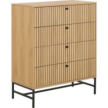 Chest of drawers ALBANY 80,6x40xH100,1cm, natural