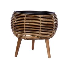 Lillepott WICKER 37x37xH35cm, helepruun