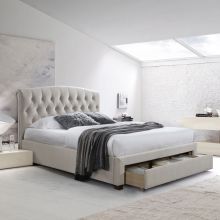 Bed NATALIA with mattress HARMONY DELUX 160x200cm, champagne