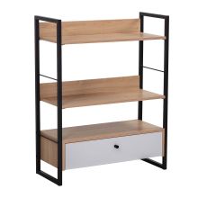 Shelf STUDY 70x30xH90cm, oak/white