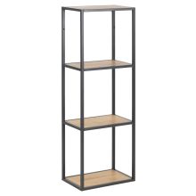 Wall shelf SEAFORD 24x37xH108cm, oak