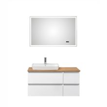 Bathroom set with washbasin 360 white gloss, LED, with 4 drawers