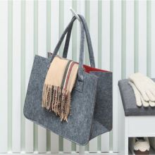 Basket 4Living BASKET 38cm felt, grey/red