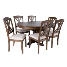 Dining set JAMES table and 6 chairs