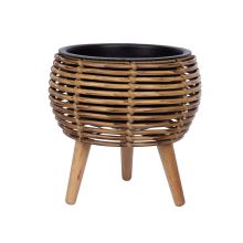 Lillepott WICKER 28x28xH28cm, helepruun