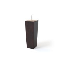 Wooden leg conical H18cm, 4pcs, mahogany brown