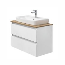 Washbasin cabinet with washbasin 360, 75x49xH53cm, white gloss