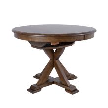 Dining table JAMES D106+46xH76cm, rustic oak