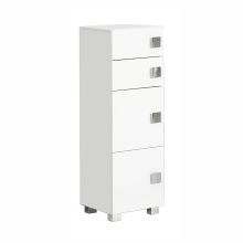 Tall bathroom cabinet QUADRA 33x35xH101cm, white
