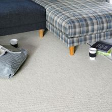 Carpet SAVANNA 80x160cm, white, woolen flatweave