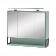 Mirror cabinet with LED lighting LIMONE 70x16xH61-68cm, mint green