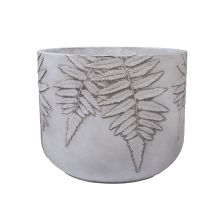 Plant holder FERN D37xH30cm, white/grey
