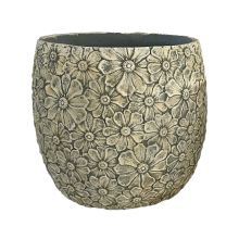 Lillepott SUNNY DAISY D44.5xH41cm, valge/hall