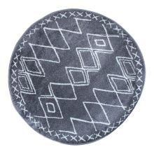 Vaip SANFORD-1, D120cm, tumehall/valge