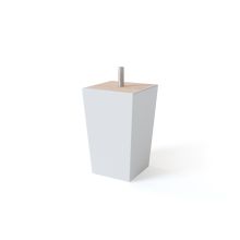 Wooden leg conical H12cm, 4pcs, white