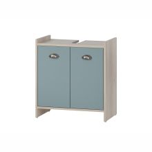 Washbasin cabinet LINDHOLM 57x33xH62cm, sand oak/blue