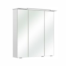 Mirror cabinet with LED lighting 54-I, 67x22xH71cm, white gloss