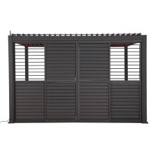 Louver sliding wall for gazebo MIRADOR-111 3m, dark grey