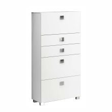 Tall bathroom cabinet QUADRA 65x35xH134cm, white