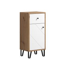 Lower bathroom cabinet TOUCH 36x29xH79cm, oak/white