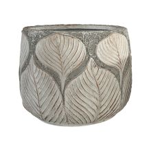 Lillepott SUNNY BASIL D42xH36.5cm, beež/kuldne