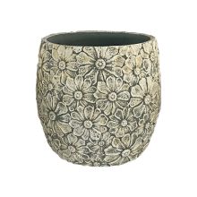 Lillepott SUNNY DAISY D35.5xH33cm, valge/hall