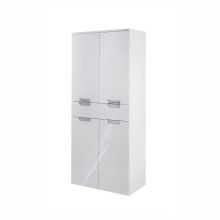 Tall bathroom cabinet MARS 65x36xH159cm, white gloss