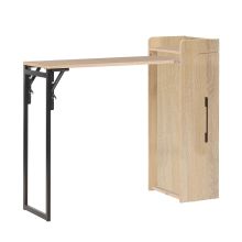 Bar table HEDVIG foldable 122x44,5xH108cm, ash/black