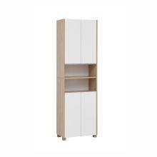 Bathroom cabinet JUBA 57x33xH186,5cm, white/oak