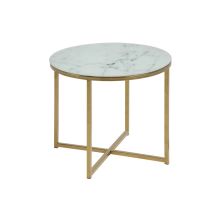 Side table ALISMA D50xH42cm, white