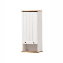 Bathroom cabinet JELDA 30x20,5xH71cm, oak/matte white