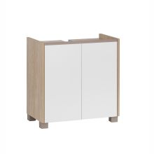 Washbasin cabinet JUBA 57x33xH59cm, white/oak