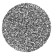 4Living Place mat Alma black 35 cm