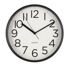 Wall clock TIEMPO D30cm, black