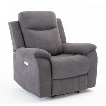 Recliner armchair MILO with electric mechanism, grey