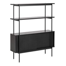 Riiul ANGUS 94x27xH114cm, must