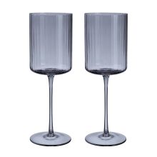Wine goblet DOLCE 2pcs H23,3cm, grey
