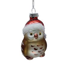 Jõuluehe JOY OWL 8cm, klaas