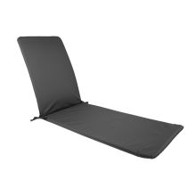 Deck chair pad OHIO-2 waterproof, 55x190xH2,5cm, dark grey