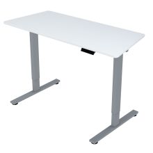 Desk ERGO FIT with 1 motor 120x60xH71,5-116cm, white/silver grey
