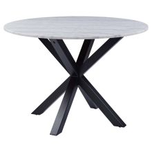 Dining table HEAVEN D110xH76cm, white marble