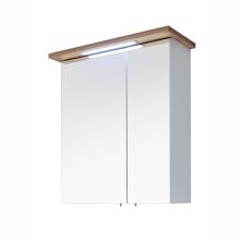Mirror cabinet with LED lighting 84-I, 60x20xH72cm, white / oak