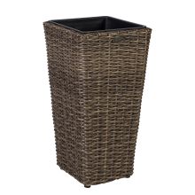 Plant holder WICKER 28x28xH60cm, dark brown