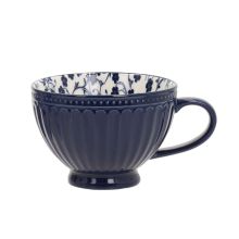 Mug SEREN H7,7cm 355ml, blue/flower